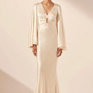 Shona Joy La Lune Flared Sleeve Keyhole Maxi Dress NWT